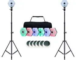 Reaction Lights Pro | ULTIMATE PACKAGE | 6 stuks + Case + Accessoires BONUS: Gratis Toegang Tot Onze Exclusieve Reaction Lights Video Database | Geen Betaald Lidmaatschap Nodig - Beste alternatief voor Blazepod, Fitlight, Lummic, Reaction X en Reax