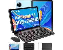 Tablette tactile DOOGEE U11 Pro avec clavier Android 15.11, fréquence d'horloge 90 Hz, 30 Go + 256 Go, batterie 8 580 mAh, Unisoc T7200, 5G, Blauw