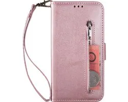 Bookcase Convient pour Huawei Mate 20 Pro - Rose - Étui Portefeuille - Portefeuille