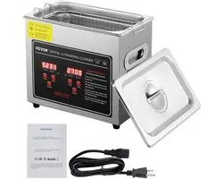 Brandistry - Professionele Ultrasoon Reiniger - Rvs Draagbare Reiniging Wasmachine - Echografie Huishoudapparaat - Rvs - 3 Liter