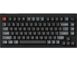 Keychron V1 Ultra - Clavier mécanique - Sans fil - US Qwerty - 75% - Interrupteur marron - Zwart