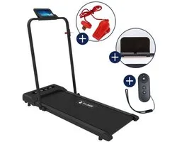 BluMill Loopband Inklapbaar – 1-10km/u- Wandelband - Met Scherm en Afstandsbediening – Inc. Tablethouder en Fitness App – Ideaal voor onder sta bureau -Treadmill