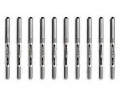 UNIBALL EYE, 10 Rollers Encre liquide - Ecriture moyenne - Noir | Uni Mitsubishi Pencil - UB157 Medium - Super Ink Longue durée, résistante et infalsifiable - Écriture douce, fluide