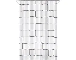 Loti Living Douchegordijn Anti Schimmel – Cube Design - Inclusief ringen – Waterdicht - Polyester - Douchegordijn 120x200 cm