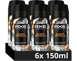 AXE - Premium Deodorant Bodyspray - Fine Fragrance Collection - Black Vanilla - 6 x 150 ml