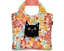 Ecozz tas - Cat in the jungle - met rits - 46x41 cm