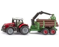 Siku 1134, Massey Ferguson met Bosaanhanger, Metaal/Kunststof