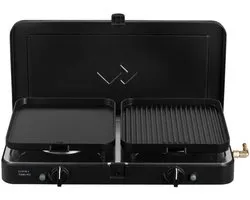 CADAC Dometic 2 Cook Turbo FFD Deluxe – Lichtgewicht 2-pits Kooktoestel – Turbobranders – Incl. Grill- & Bakplaat