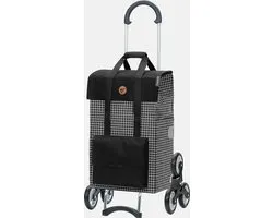 Andersen SHOPPER MANUFAKTUR Chariot de courses Treppensteiger Scala Shopper Hedda 51L Black Noir