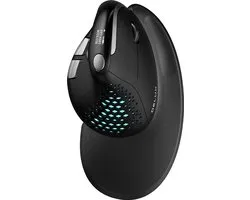 Delux Seeker M618XSD Draadloze Ergonomische Muis – Horizontaal Scrollwiel – Programmeerbaar – Bluetooth en 2.4GHz – Met Polssteun – Zwart