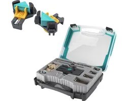 wolfcraft - Pocket Hole Jig - Hoekklemmen 2 stuks - Boormal - Inclusief Schroeven - Schuin Boren - Hoekklem - 8629000