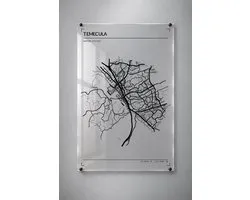Stadskaart Temecula - Plexiglas 20x30 cm - Studio Marks