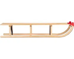 Nijdam Houten Slee Davos - Traditionele driezits 120 cm Slede - Beukenhout