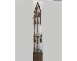 Macramé plant hanger met twee delen