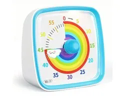 Timer - Kookwekker - Timer voor kinderen - Visuele Timer - Leerklok timer - Mini timer - 60 Minuten Aftellen - Met Nachtlampje - Kunststof Constructie - Voor Thuis - Keuken - Kantoor