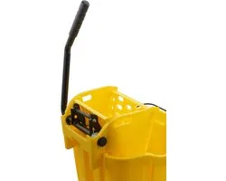 Omgoods - OmniFit Plastic Mop Emmer met Zijdelingse Pers - 35 Qt Geel