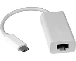 USB-C naar RJ45 Fast Ethernet LAN adapter - USB2.0 - CAT5 / wit - 0,15 meter
