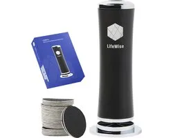 LifeWise® Elektrische Eeltverwijderaar - 60 Vervangbare Schuurpads - Hygiënisch - Netstroom Adapter - Voetvijl - Eeltvijl voor Voeten - Zwart