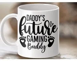 Mok Daddy's Future Gaming Buddy Mug, Nieuwe Papa Geschenk, Gamer Papa, Vaders Dag Cadeau, Zwangerschap Onthulling, Baby Cadeau