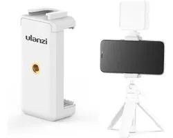 Ulanzi ST-07 Telefoonhouder voor statief - met Cold Shoe-mount - Wit