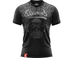 8 WEAPONS Muay Thai T-Shirt T Yantra Zwart Grijs - S