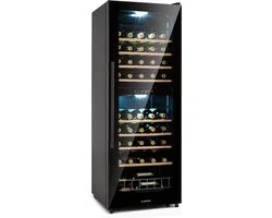 Cave à vin Klarstein Barossa 54 Duo - 2 zones - 148 Litres - 54 Bouteilles - Écran tactile - Zwart