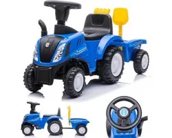 MMP® Looptractor - Loopauto - Loop Tractor - met Aanhangwagen en Hoorn - 56x29x43cm - Geel