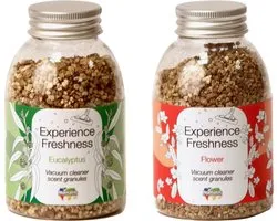 Numatic - Granules Parfum Aspirateur - Geur Eucalyptus+Fleur - Désodorisant Aspirateur - Granules Parfum - Expérience Fraîcheur - Henry/Hetty Parfum - 2x 250ML - COMBIDEAL