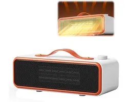 verwarming electrisch - Portable rapid heating heater - multi-functional space heater - with 2 adjustable overheating levels - suitable for bedrooms, offices and indoor environments (orange - 27.8*10.2*9.6cm)