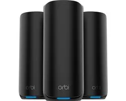 NETGEAR Orbi RBE873B - Mesh WiFi - WiFi 7 - 21000 Mbps - Tri-Band - 3-Pack - Zwart