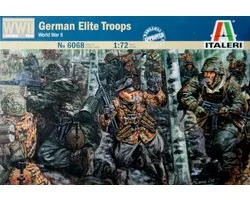Italeri Modelbouwpakket Militaire voertuigen - 6068 German Elite Troops - Duitse Soldaten WWII - 48 Figuren Plastic - 1:72 - Modelbouw