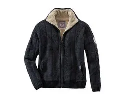 Pull norvégien tricoté Terratrend 60451 - noir - 2XL