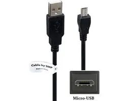 OneOne 1,5m Micro USB kabel. Extra sterke laadkabel. Stevig oplaadkabel snoer past op Sony camera Cyber-Shot DSC-RX1R 2, DSC-HX400V, DSC-HX50V, DSC-HX80, DSC-RX1R, DSC-WX100, DSC-WX150, DSC-WX200, DSC-WX220, DSC-WX300