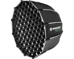 Bresser Softbox - Softbox Parabolique Quick Lock - Diamètre 60 cm - Incl. Grille en Honeycomb et support Bowens
