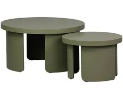 sweeek - Set de 2 tables gigognes rondes, table basse - luma
