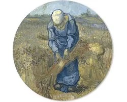 Muismat rond 40x40 cm - Mousepad De schovenbindster (naar Millet) - Vincent van Gogh - Ronde muismatten
