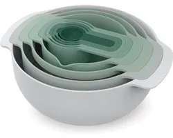 Joseph Joseph Editions Sage Nest 9 Plus Mengkommen - Polypropyleen - Set van 9 Stuks - Grijs / Groen