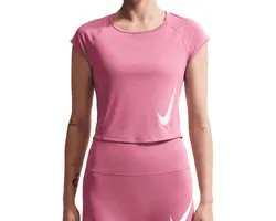 Nike tempo swoosh run dri-fit in de kleur roze.