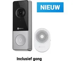 EZVIZ HP8 3K Slimme Videodeurbel met Chime – Draadloze Deurbel met Camera –Nachtzicht & Persoonsdetectie - Eenvoudige Installeren - Wifi 6-Geen maandkosten