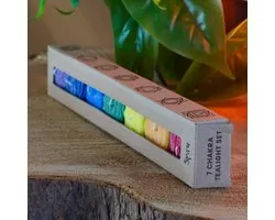 Kaarsenset Chakra votief 7 stuks