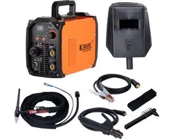 Poste à souder Kibani TIG-200S - Poste à souder TIG et MMA jusqu'à 4,0 mm - Technologie Inverter IGBT - Compact et léger - Poste à souder électrique 220 V - Soudage inox / électrode