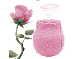 Akindo - Light Rose - vibrateur 10 réglages - waterproof - jouet vibrant suceur de clitoris - pour femme Vibromasseur suceur, aspiration clitoridienne, caillot clitoris, ventouse clitoris, stimulateur de mamelon - fleur rose