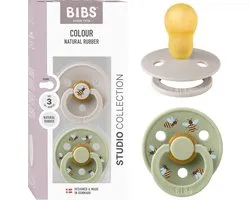 BIBS Colour Fopspeen - 18-48 mnd - 2-pack - Rond - Mushroom/Sage