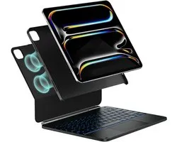 Typecase Edge-Hoes Met Toetsenbord Van Koolstofvezel Voor Ipad Pro 13 2024/2025