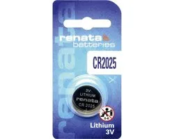 Renata – CR2025 MFR.SC CE – Lithium knoopcel batterij – 1 stuk