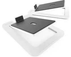 Desktop Speaker Stands for Large Speakers - 2 Pack (White) - Kanto S6W speaker stands for table monitor