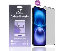 GB ProGuard Incognito Privacy Screenprotector voor iPhone 16 – 2 Stuks – Gehard Glas – Volledige Dekking – Anti-Gluren