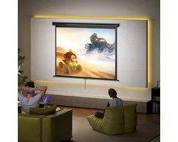Écran de projection HOMCOM 84 pouces, écran vidéoprojecteur