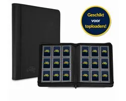 TradingCardPro - Classeur de collection de Luxe par toploader - dossier pour 288 cartes de collection dans toploader - dossier de collection pour toploaders - 18 pages - 9 pochettes - - Qualité Premium - Classeur Zwart