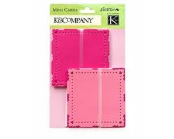 K & COMPANY Smitten 12 mini cartes rose